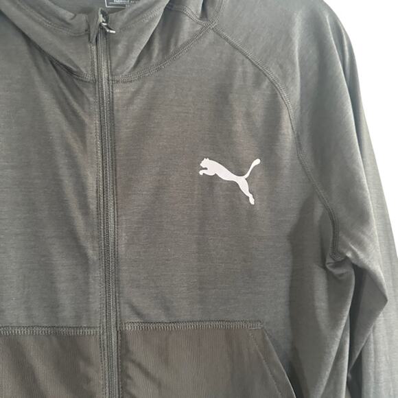 Puma Black Hooded Cropped Lightweight Casual Athletic Jacket Women Sz S - Picture 6 of 12